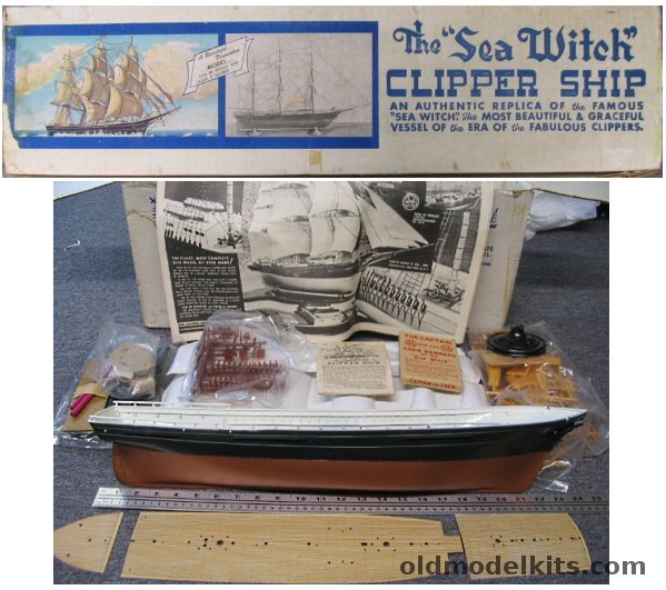 Marx 1/96 The 'Sea Witch' Full-Rigged Clipper Ship 33 Inches Long plastic model kit